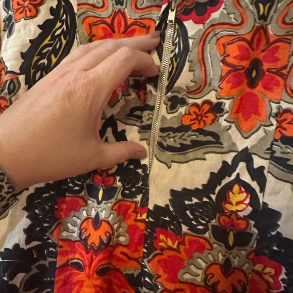 J Crew Dress 100% Linen Floral Shift Dress with Pockets. Size 4. - Picture 8 of 11